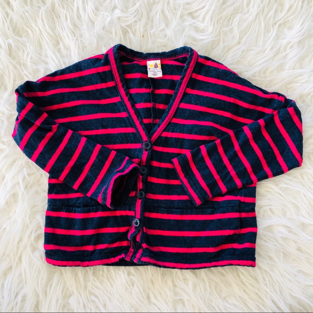 Nordstrom Sweet Ivy Striped Cardigan, 12m